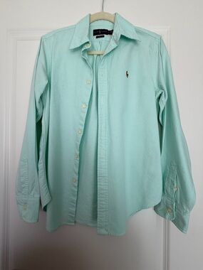 Ralph Lauren Seafoam Green Oxford Button-Down Shirt